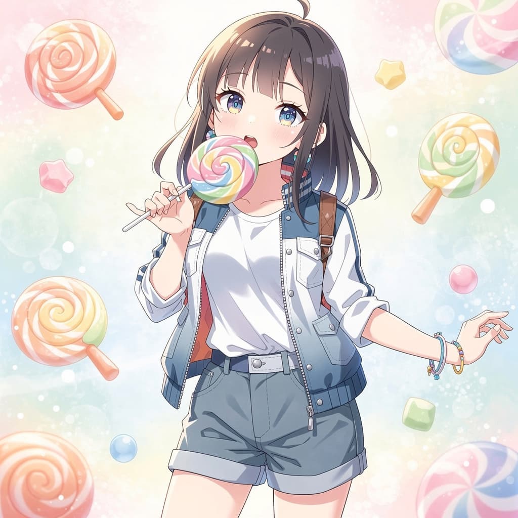 AI generated: Anime style girl suck