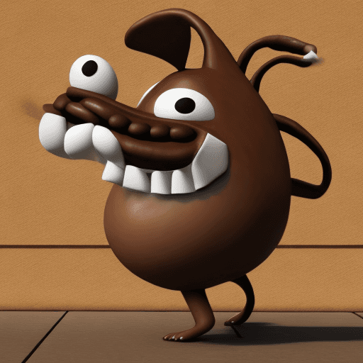 AI generated: brown coffee bean creature walking down the street --ar 16:9 --style raw --s 850 --c 28 --q 5
