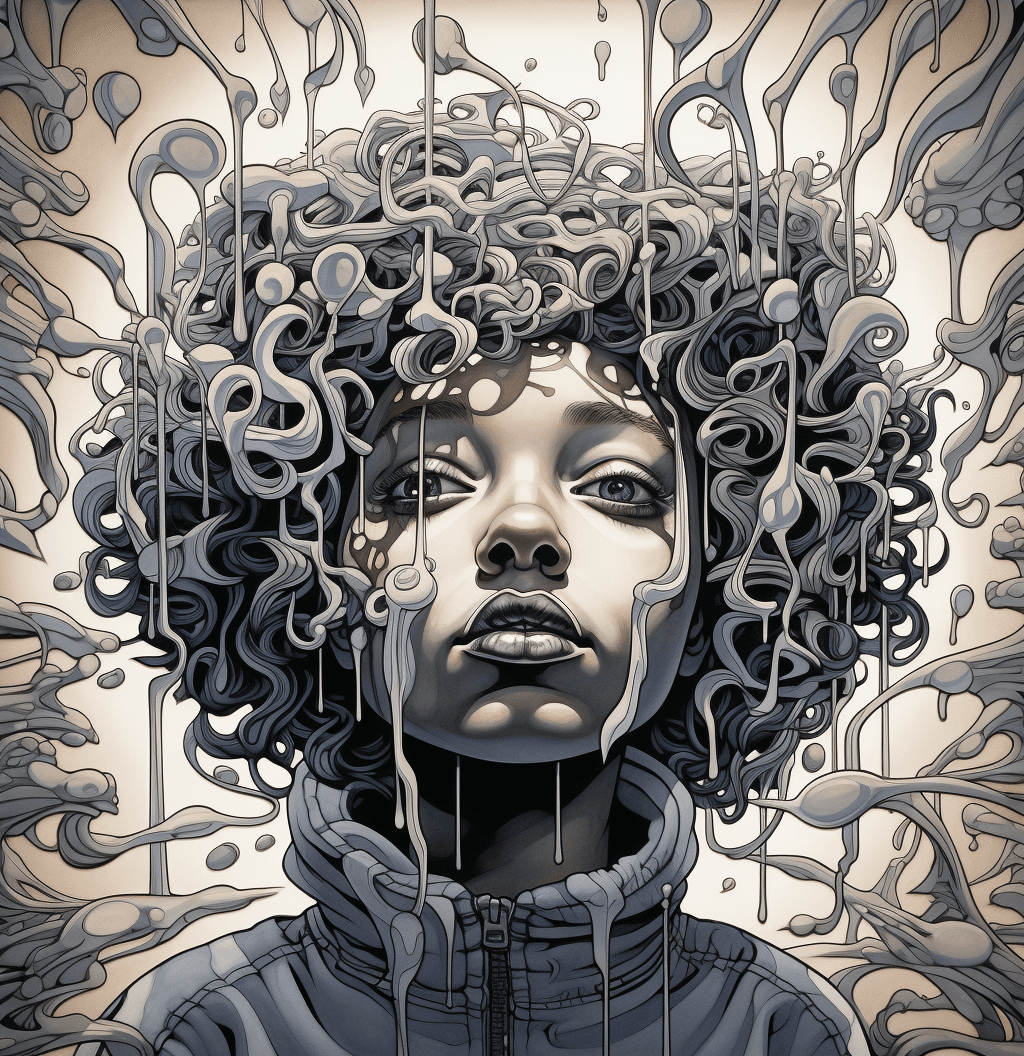AI generated: the cover art for dani thomas cray, in the style of shin taga, sketchy, archillect, pj crook, meticu...