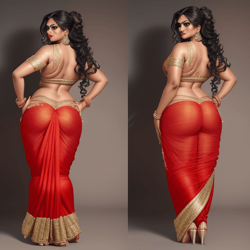 AI generated: full body view portrait photo of most beautiful European woman as most  beautiful Indian woman, curv...