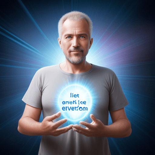AI generated: MIDDLE-AGED MAN WITH A LOT OF INNER LIGHT, COMES TO TRANSMIT A MESSAGE OF PEACE AND EVOLUTION