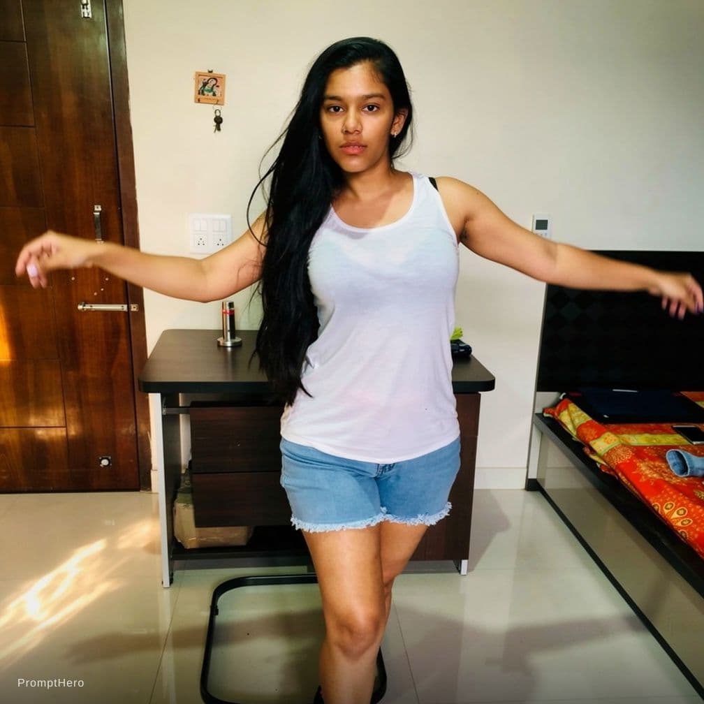 AI generated: Hot girl, twerking, natural skin tone, looking at the viewer