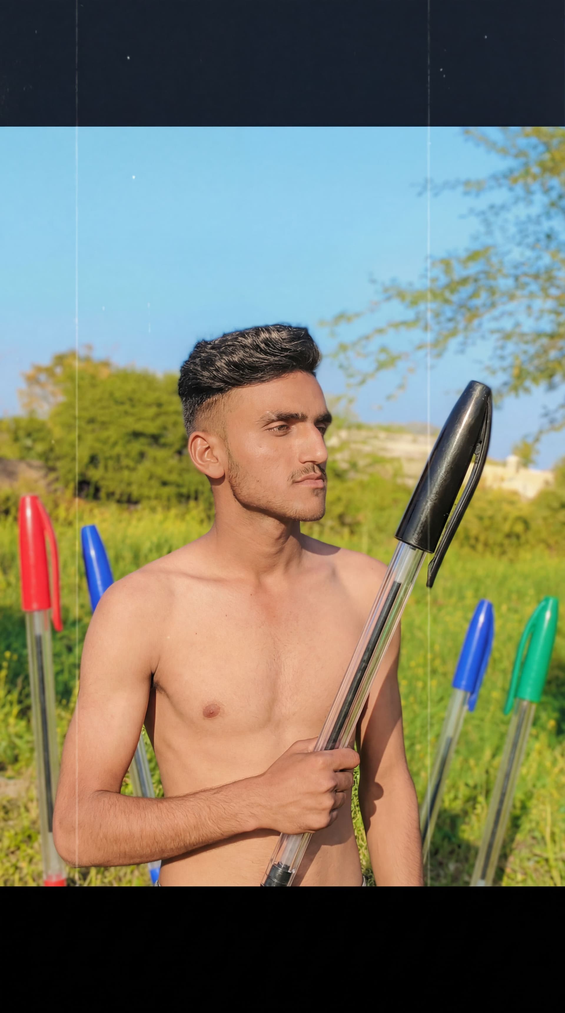AI generated: No dressing and big pens