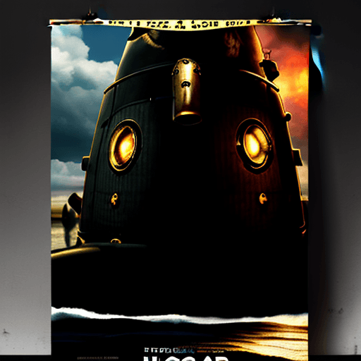 AI generated: poster, missing submarine, steampunk, 50 gold reward