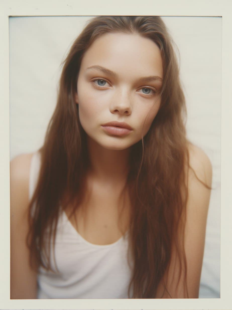 AI generated: kristine froseth polaroid --q 2 --v 5 --ar 3:4