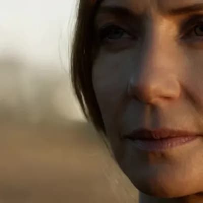 AI generated video: a woman looking thoughtful, hyper realistic 
