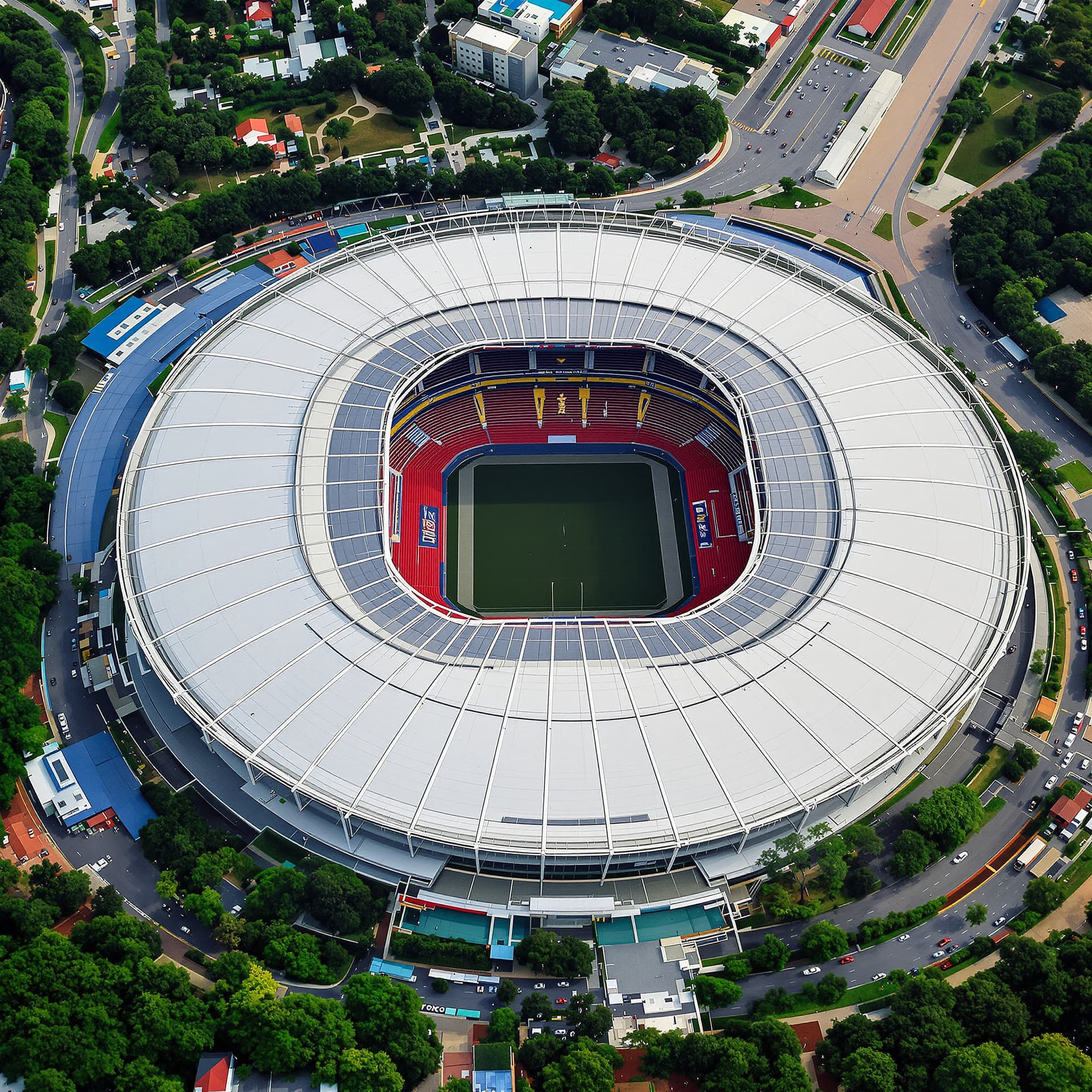 AI generated: Bukit Jalil National Stadium, aerial view