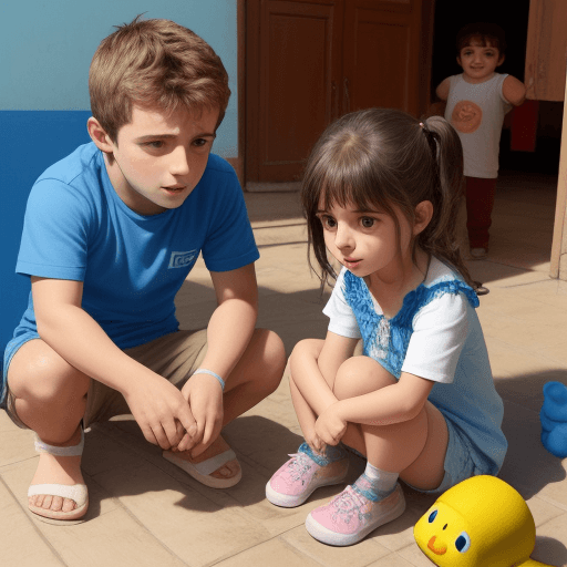 AI generated: Lucas y Nicole teniendo hijos pitufos