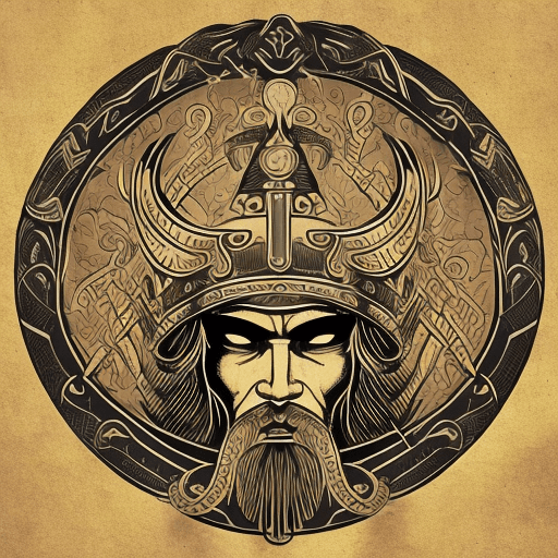 AI generated: Create a unique streaming channel logo by blending a Viking helmet, symbolizing fire, life, and free...