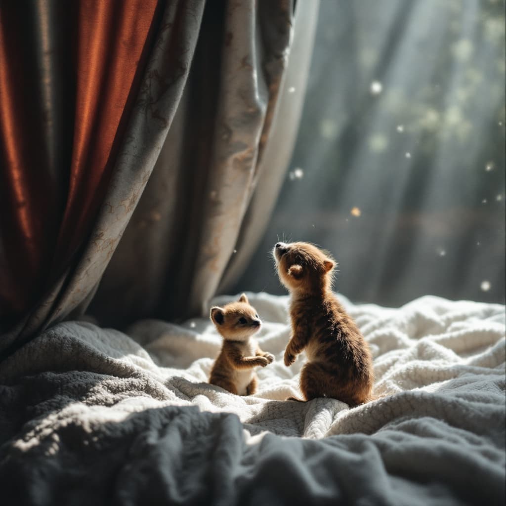 AI generated: criaturas del inframundo abriendo un hueco a traves de una cama
