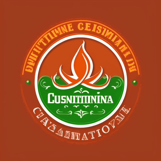 AI generated:  logo of a cuisine company which name is Gastronomia Deliciosa, using red, light green and orange