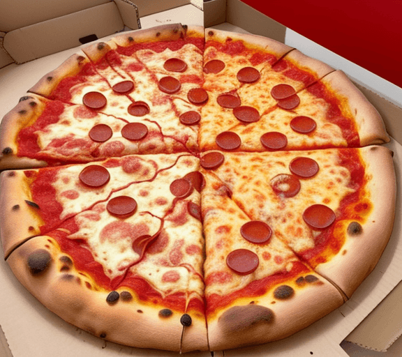 AI generated: ventas de pizza 