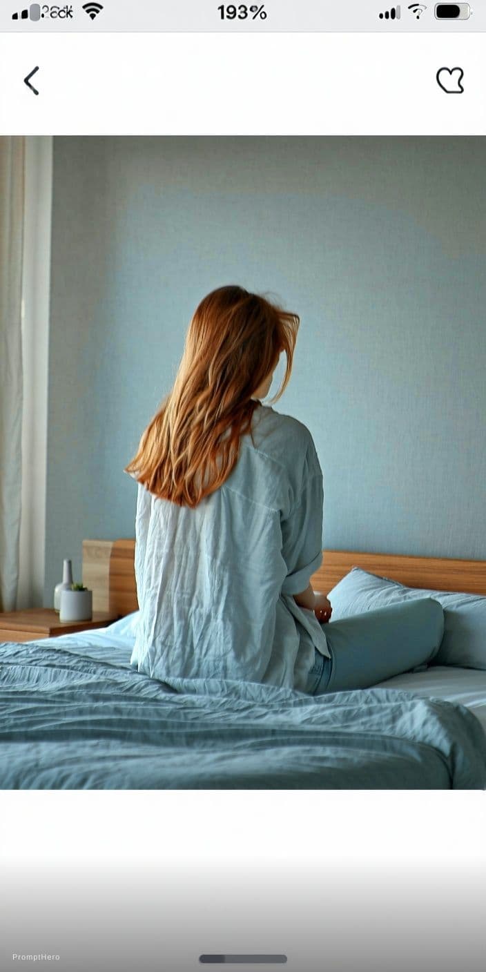 AI generated: A photorealistic, high-detail image of a woman with long, flowing copper hair, seen from a rear view...