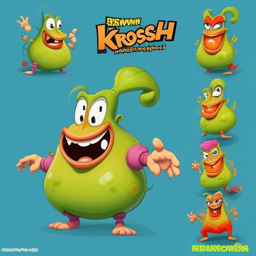 AI generated: draw the character "krosh" from the cartoon Kikoriki in the style of the cartoon.