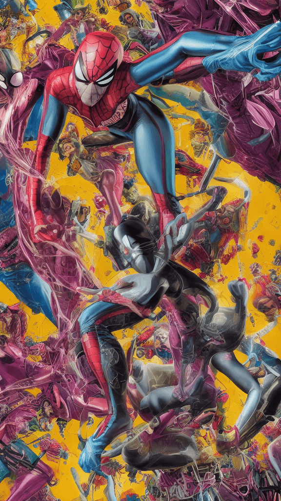 AI generated: complex funky background a highly detailed 8k 16k poster size digital cinematic illustration a compl...