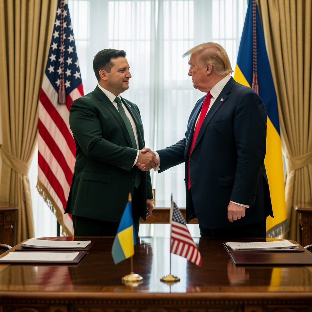 AI generated: Зеленский делает минет трампу
