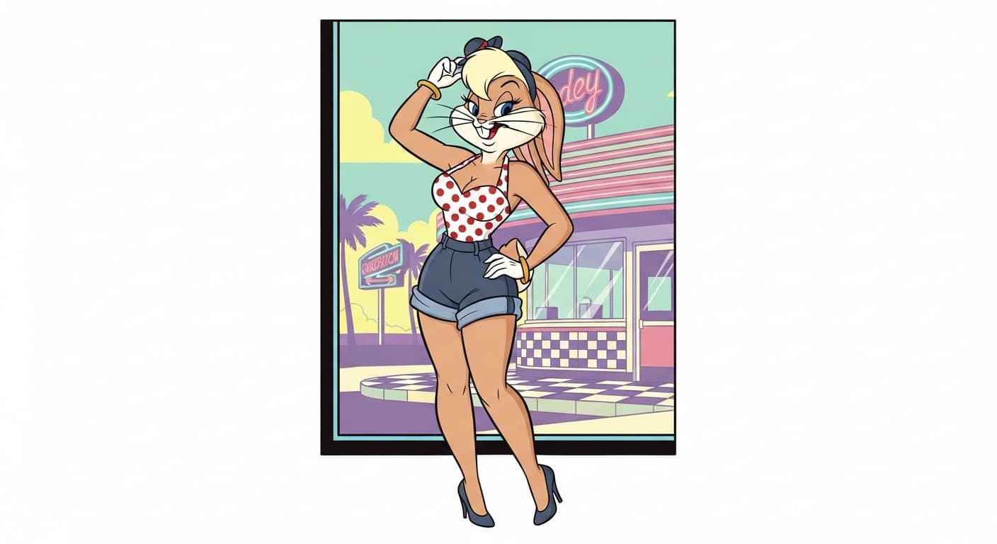 AI generated: pin up of Lola