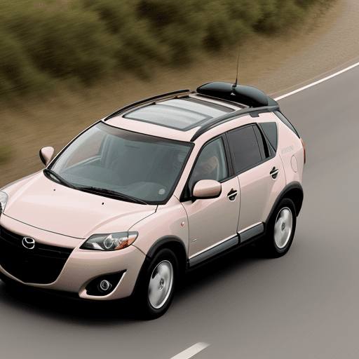 AI generated: fat fat pig driving a mazda cx7