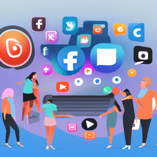 AI generated: Create an image of a diverse group of content creators working across different social media platfor...