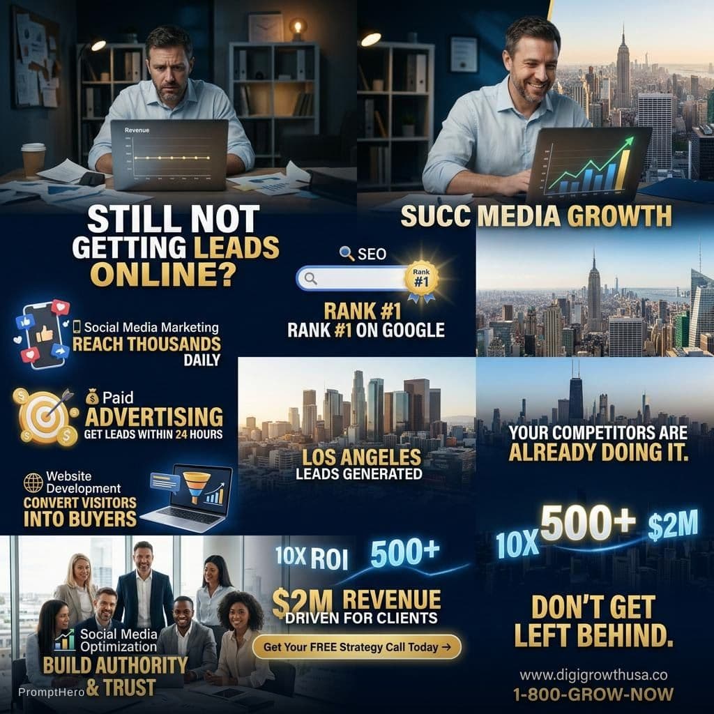 AI generated: Create a professional, high-energy video ad for a digital marketing agency 
targeting small and medi...