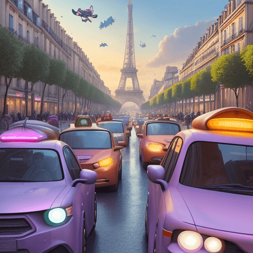 AI generated: 

"Imagine a futuristic Paris, France with a Pixar-esque twist. Describe the bustling streets, iconi...
