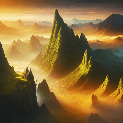 AI generated: mythical world, bright heaven, deep of light, from the endless north and west and east, full details...