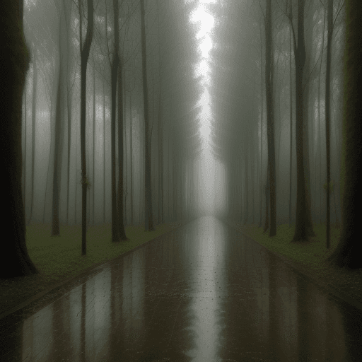 AI generated: foresta pluviale, pioggia, animali, aereoplano