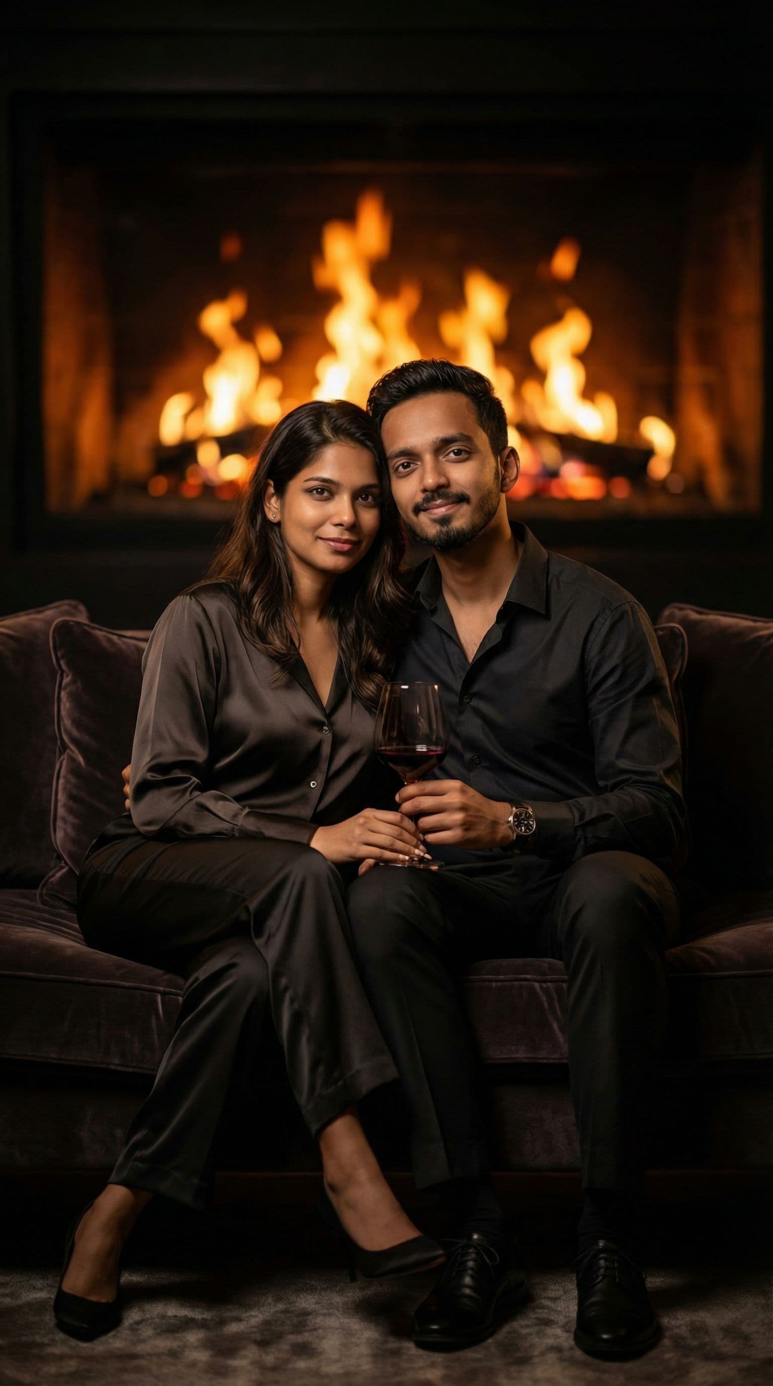 AI generated: portrait of a beautiful couples having sex in a sofa, in the style of stefan kostic, realistic, full...