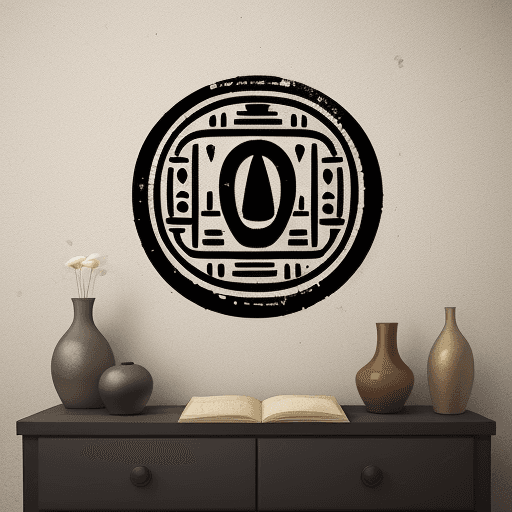AI generated: ancient hundred symBol hieroglyph on one wall vector art 