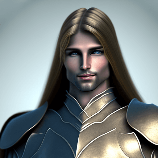 AI generated: he has a slim and agile build. His long, dark blonde, straight hair is usually tied in a ponytail. H...