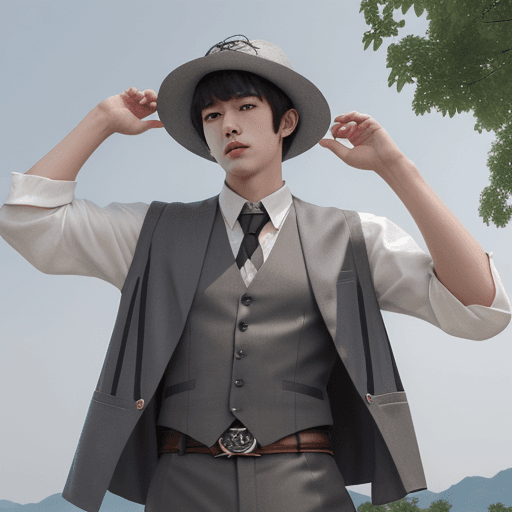 AI generated: masterpiece, best quality,(wanderer:1.2), scaramouche (genshin impact), 1boy, male focus, solo, outd...