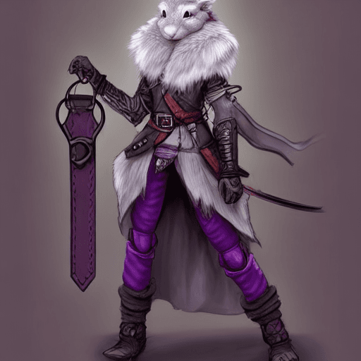 AI generated: female d&d harengon, female dnd rabbitfolk,  :: grey fur with light black tipped ears, female rogue ...