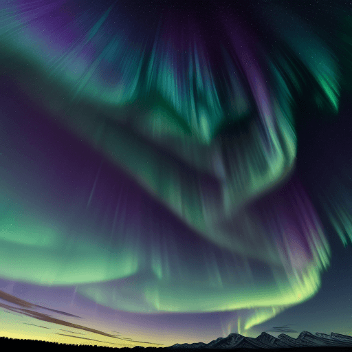 AI generated: aurora borealis, night time, sky, stars, photorealism, hyper realistic, shot on 65mm, long exposure ...