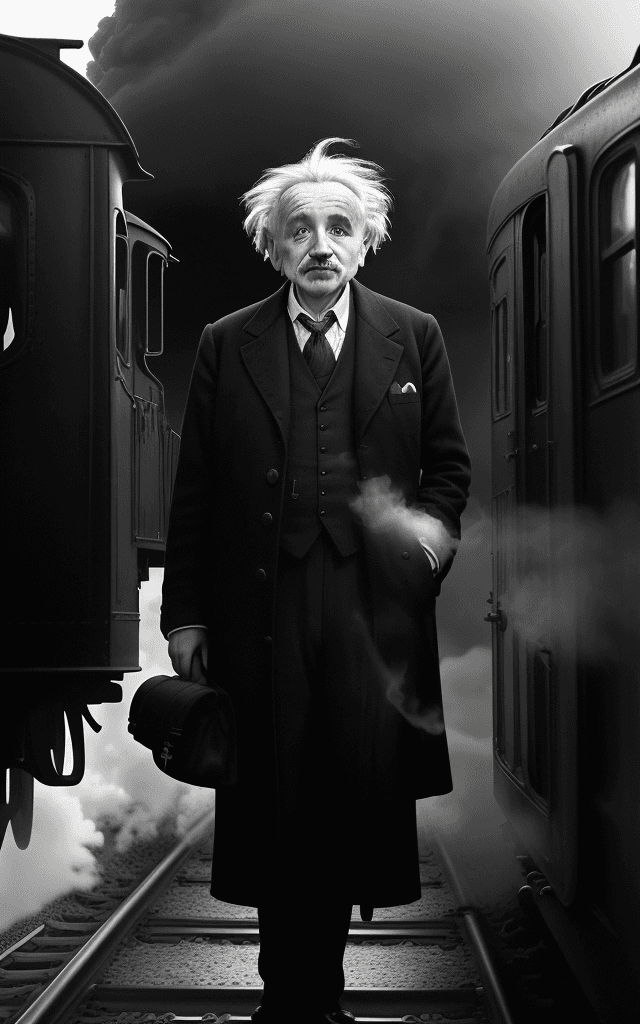 AI generated:  poignant, black-and-white image capturing a deeply personal moment in history. Amidst the ethereal ...