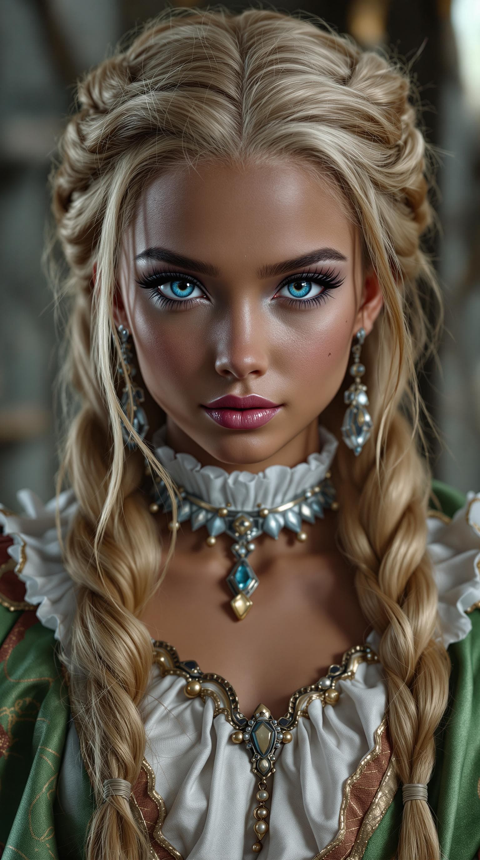 AI generated: A professional photograph captures the most beautiful 4th-grade girl in the world, portrayed as a je...