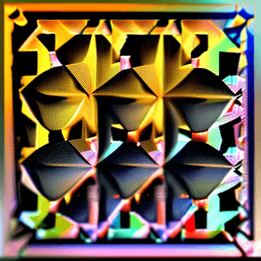 AI generated: A geometric fractal like symbol of the word 'THM'