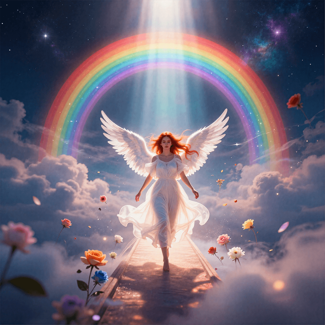 AI generated: A breathtaking, magical cinematic scene with deep layered composition: in the soft-blurred foregroun...