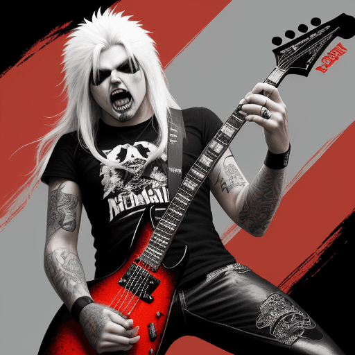 AI generated: Design a logo for a solo Heavy Metal guitarist named 'JAIMETAL'. The logo should consist solely of t...