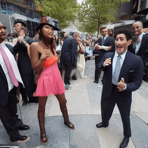 AI generated: Amidst the crowd, a diverse array of people come together, representing the melting pot of cultures ...