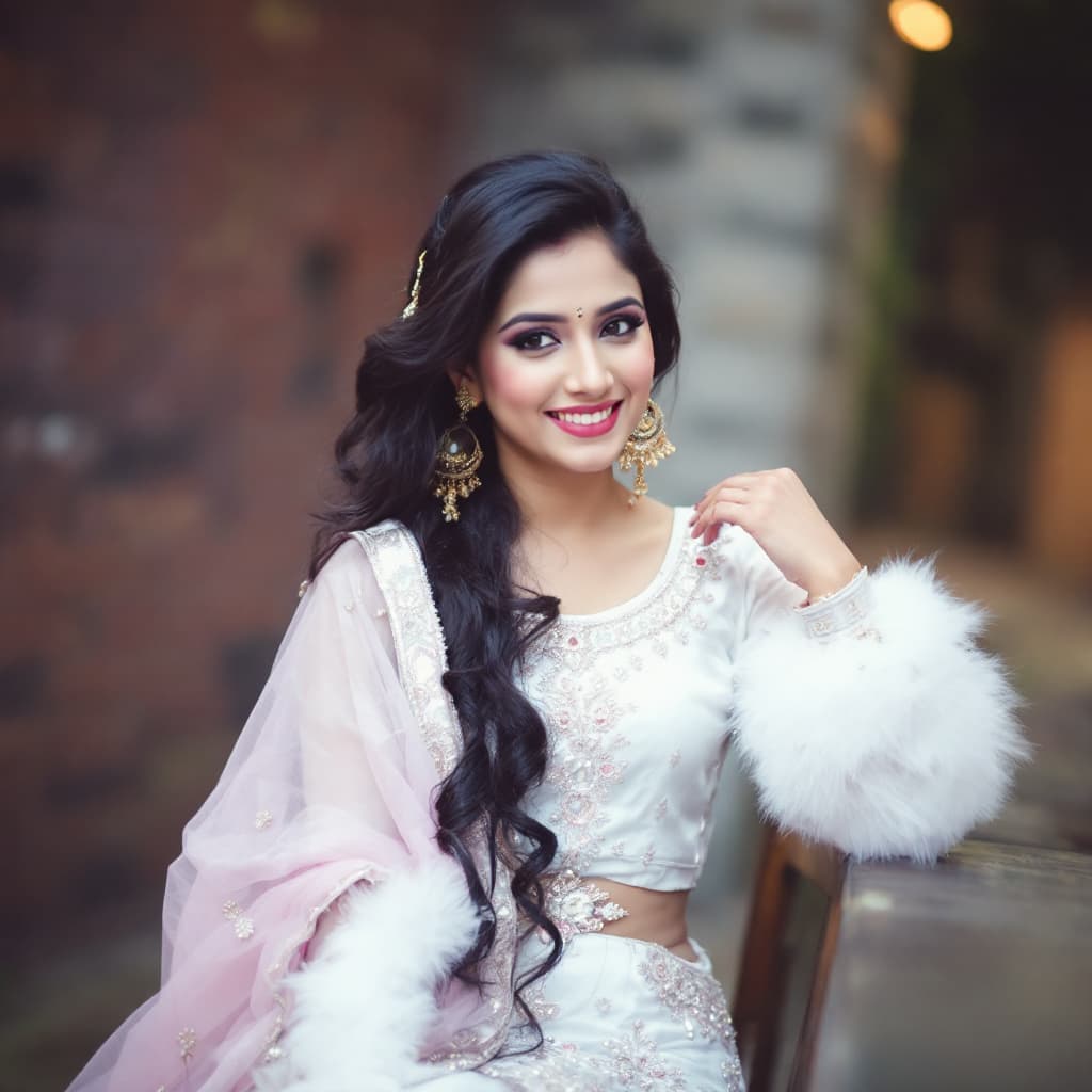 AI generated: indian fashion girl photography