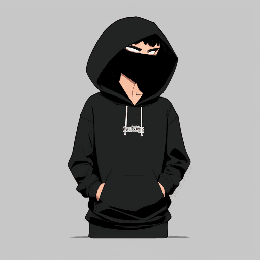 AI generated: Create, A character wearing hoodie, simple, vector, flat design, doodle style