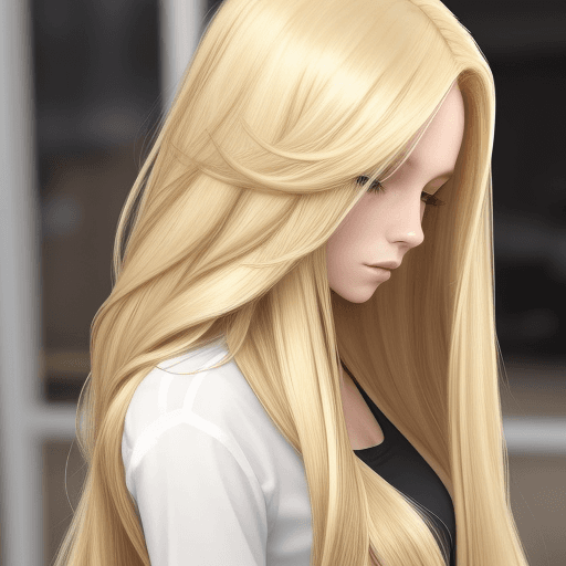 AI generated: long blonde hair