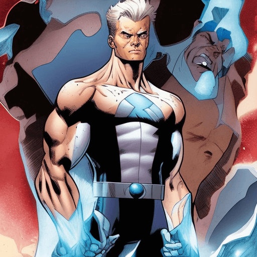 AI generated: marvel comics iceman