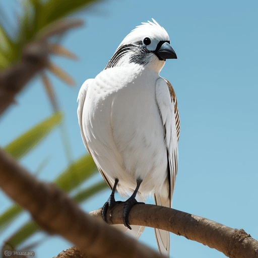 AI generated: Un pájaro blanco con plumas doradas