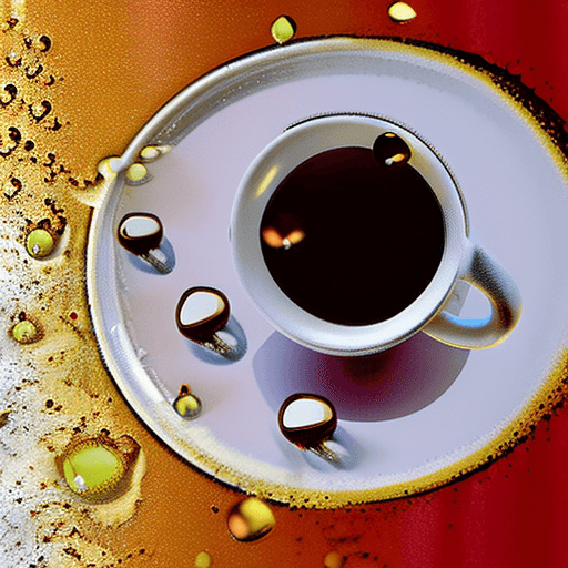 AI generated: The image captures a splash of coffee and cream inside a cup.. The suspended droplets and the smooth...