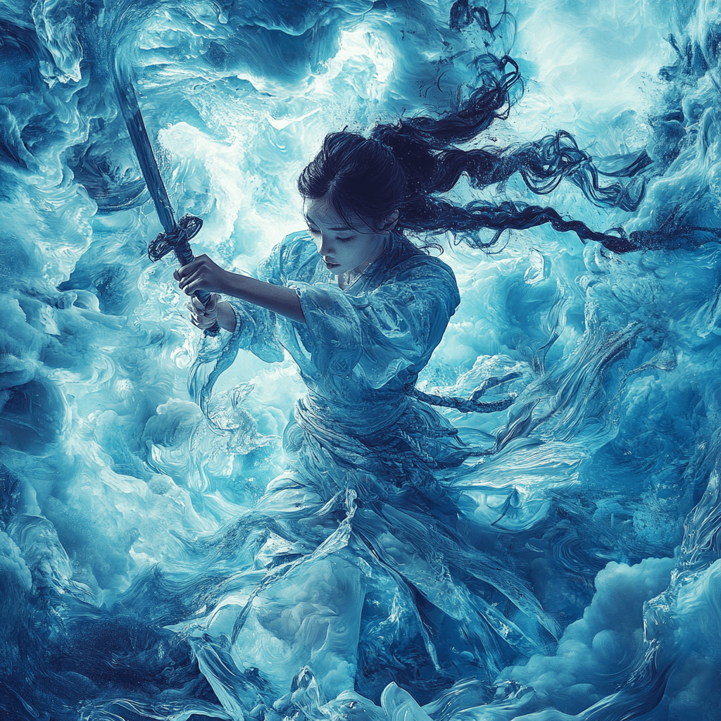 AI generated: photo illustration from a world in the clouds, in the style of tanya shatseva, the stars art group (...