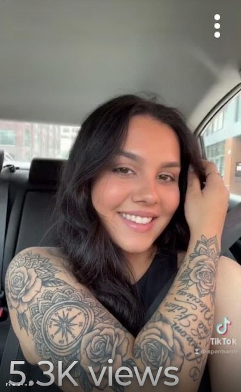 AI generated: Tattoo on arms and shoulders 