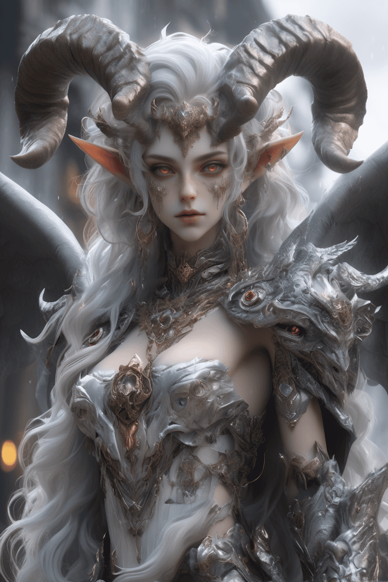 AI generated: stunning girl, sexy, full body, curvy, (cyberpunk armor:1.4), burka, (angel wings:1.4), angry, (mali...