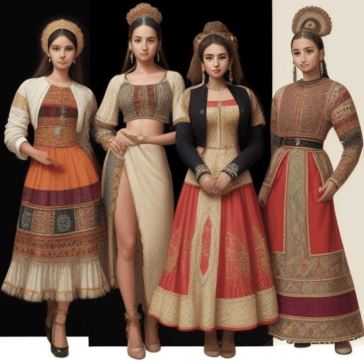 AI generated: ropa con diseños pre  hispanicos
