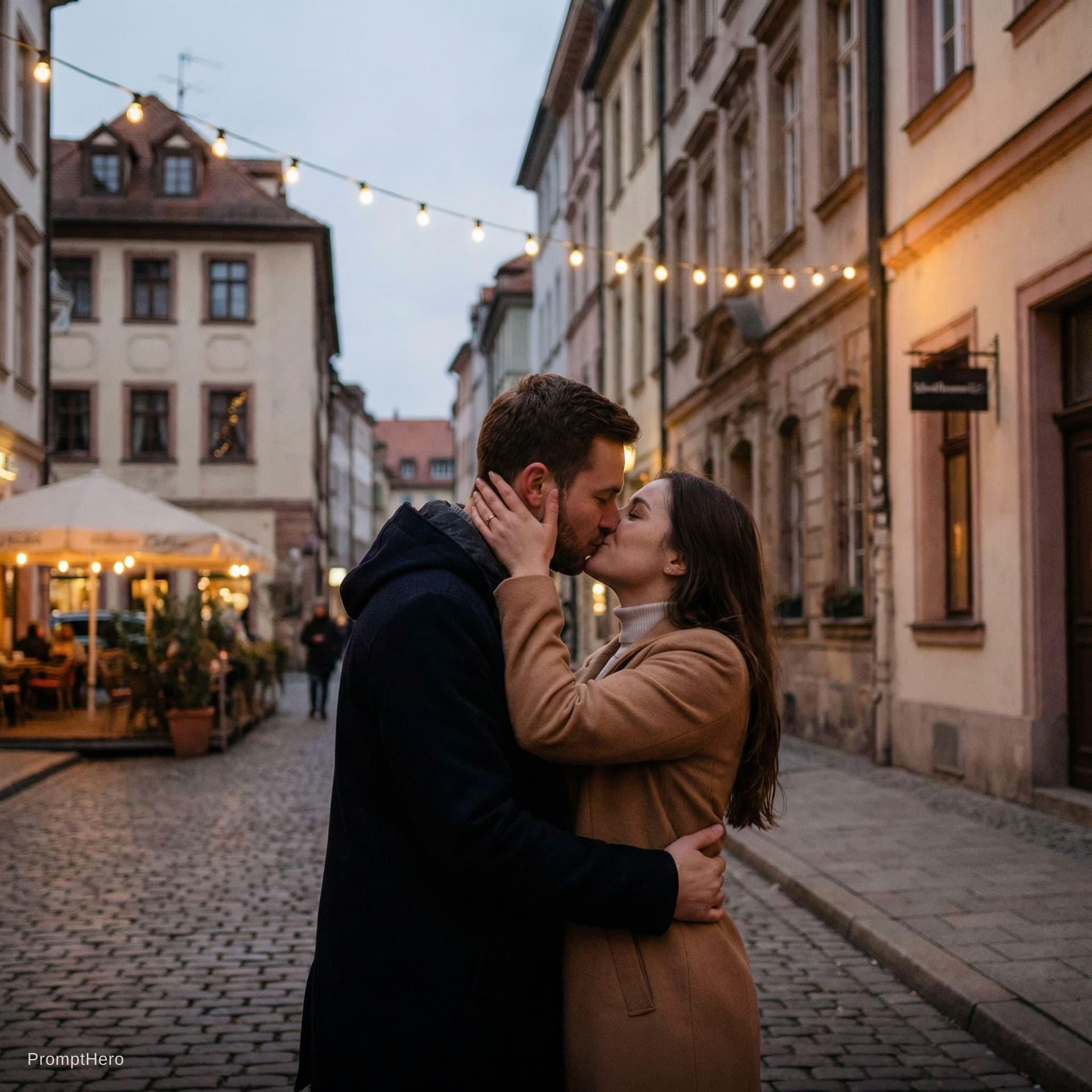 AI generated: Kissing hot of romantic couple 